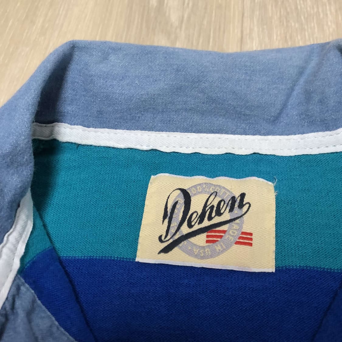 (L) DEHEN 1920 USA 헤비웨이트 스트라이프 럭비셔츠 럭비티 상품이미지2