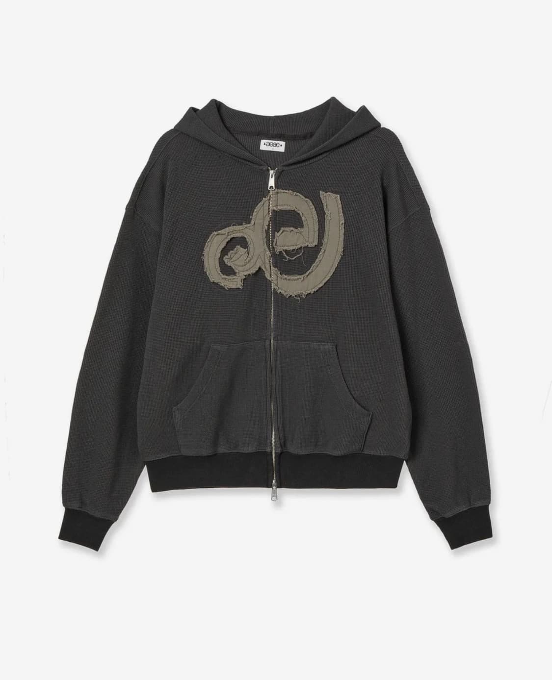 aeae 와플 후드 집업 차콜 2 상품이미지1