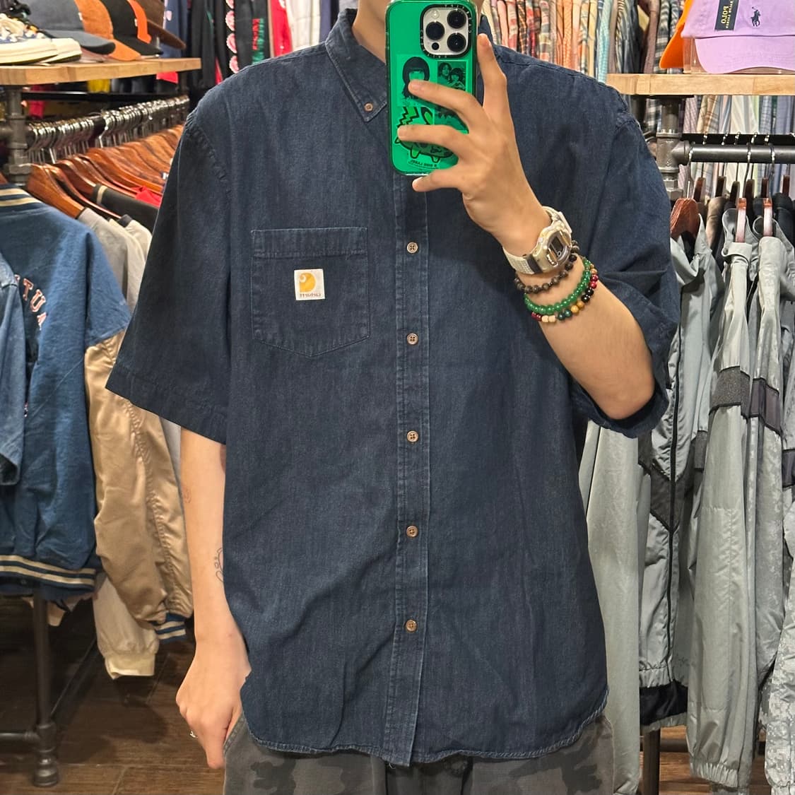 [HI] 칼하트 반팔 데님셔츠 상품이미지1