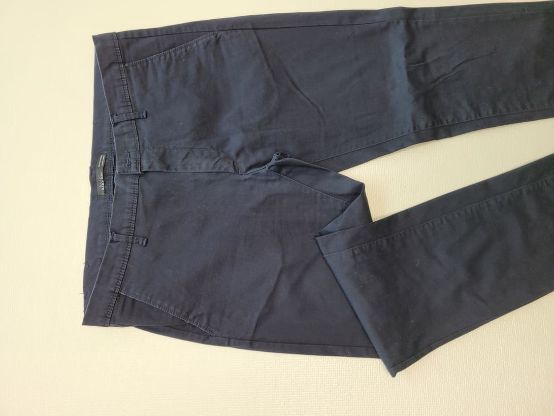 자라맨 ZARAMAN 가먼트다잉 면바지 36 네이비 상품이미지3