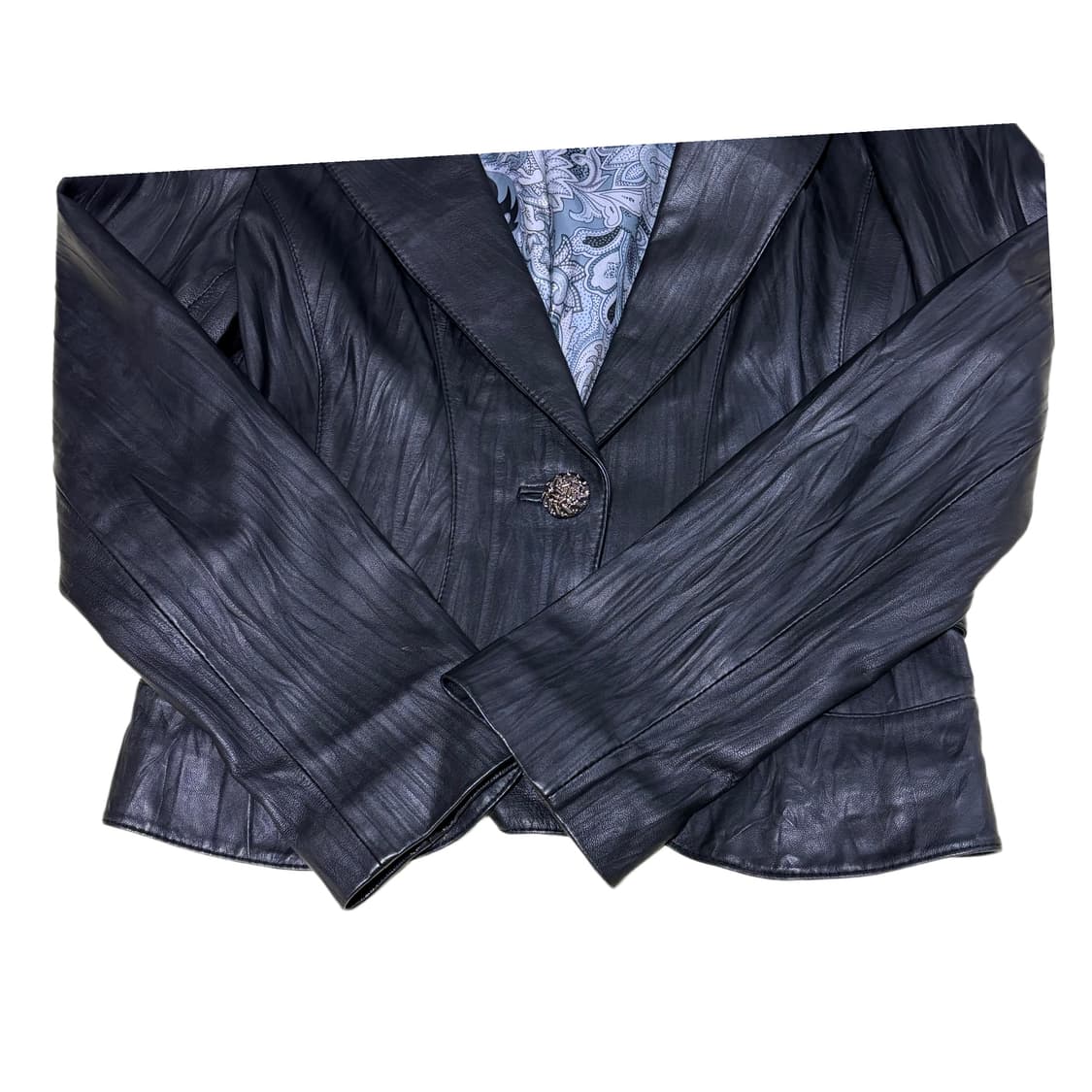 빈티지 고스 블랙 가죽 자켓 상품이미지6