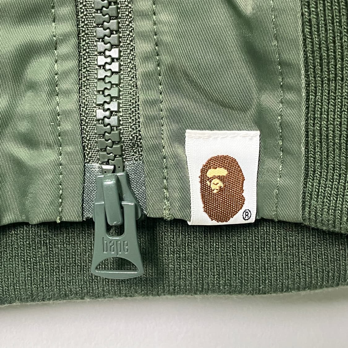 베이프 카키 ma-1 항공 점퍼 L 상품이미지7