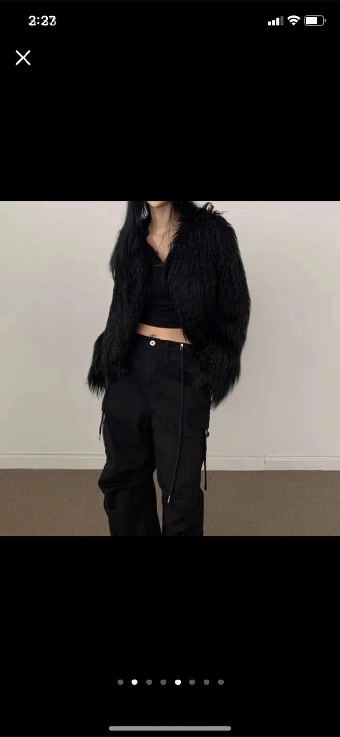 스토퍼 코튼 로우라이즈 카고팬츠 블랙 상품이미지5