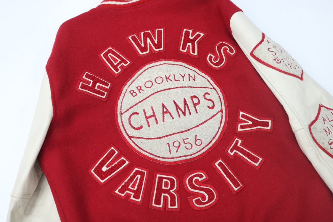 트루릴리전 빈티지 레드&화이트 바시티 자켓 (L) 상품이미지3