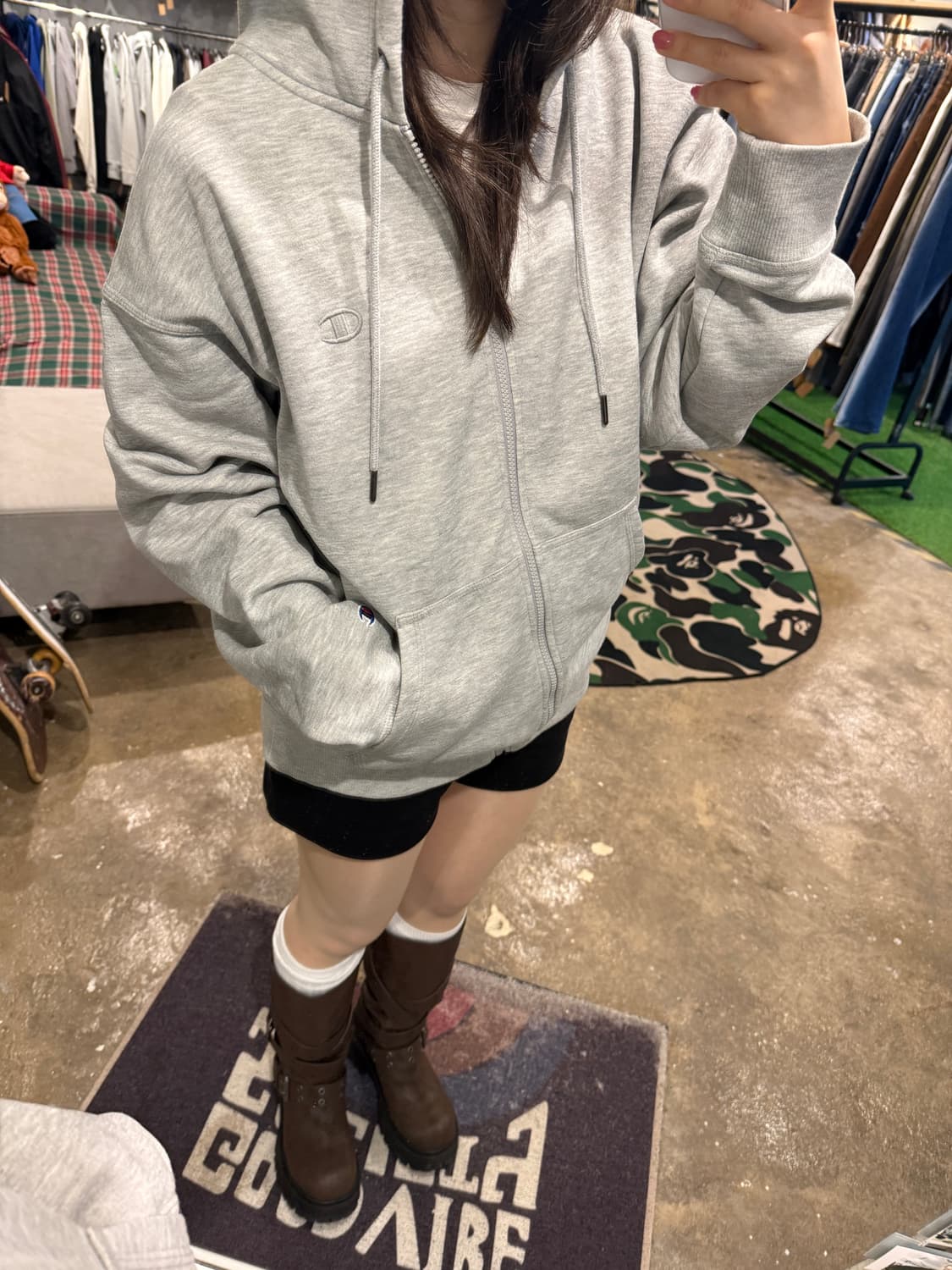 Champion 후드집업 그레이 상품이미지6