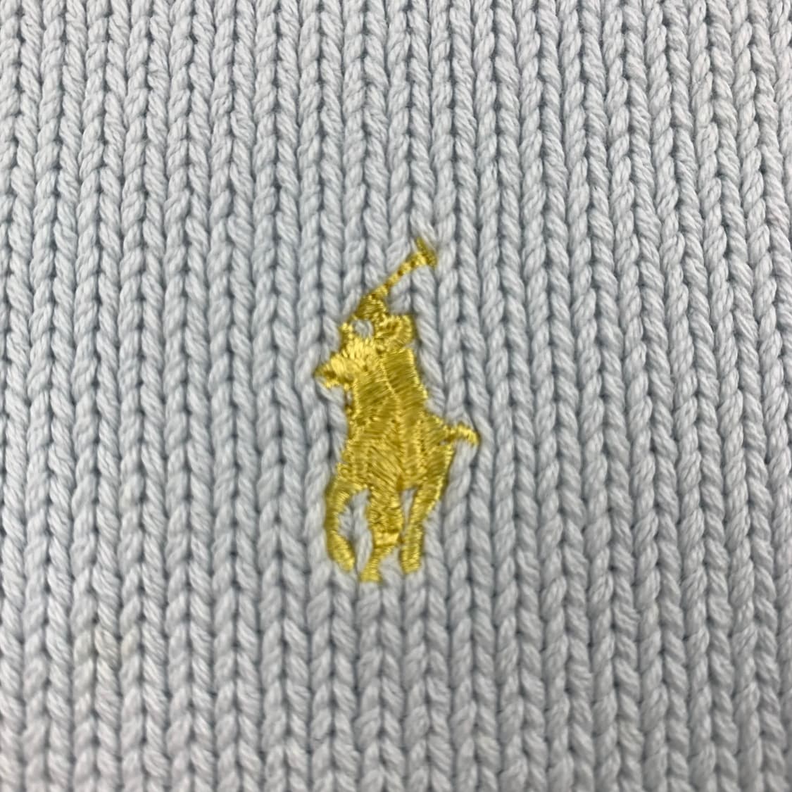 90s 폴로 랄프로렌 포니로고 코튼 니트 가디건 스카이블루 상품이미지3