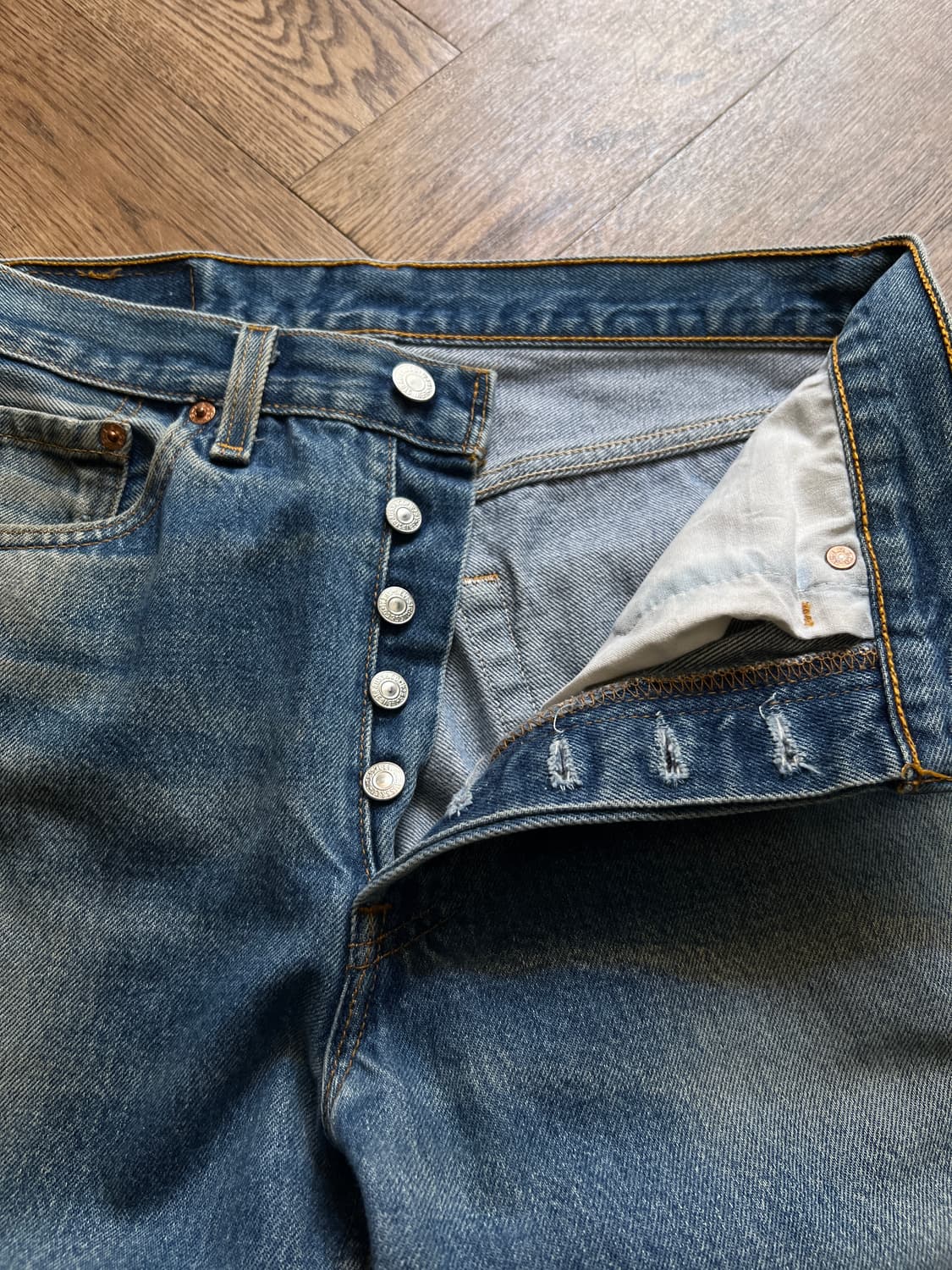 [32]90's 리바이스 501XX USA Made 데님 팬츠 S32 상품이미지3