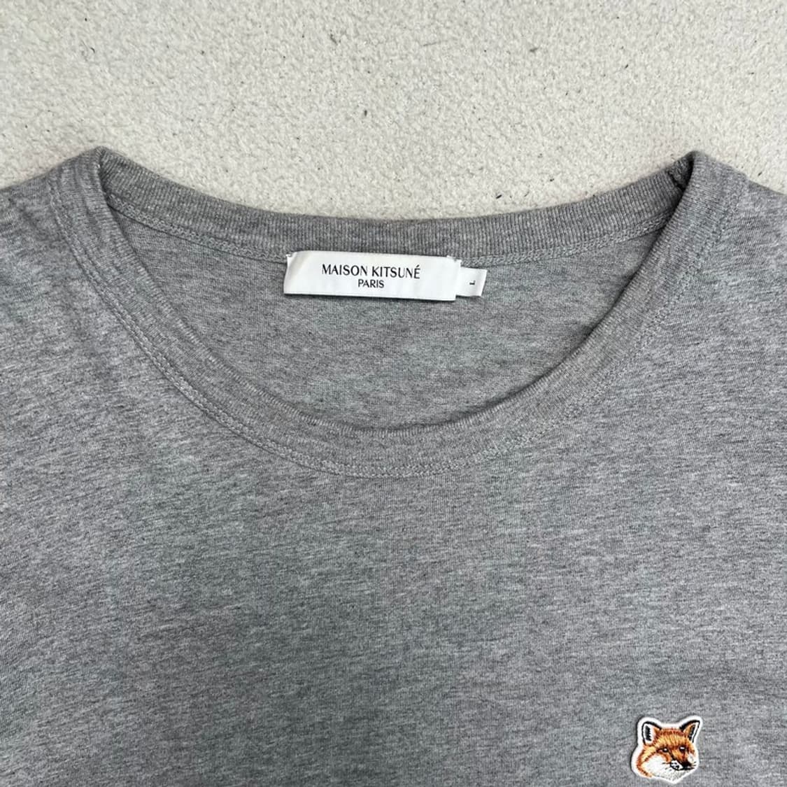 MAISON KITSUNE 폭스헤드 티셔츠 그레이 L 상품이미지2