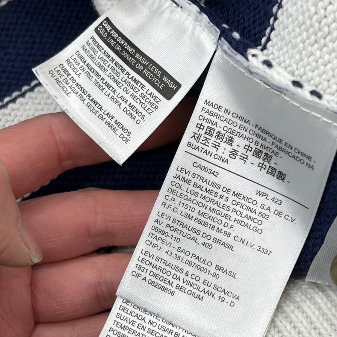 리바이스 스트라이프 가디건 r3226 상품이미지8