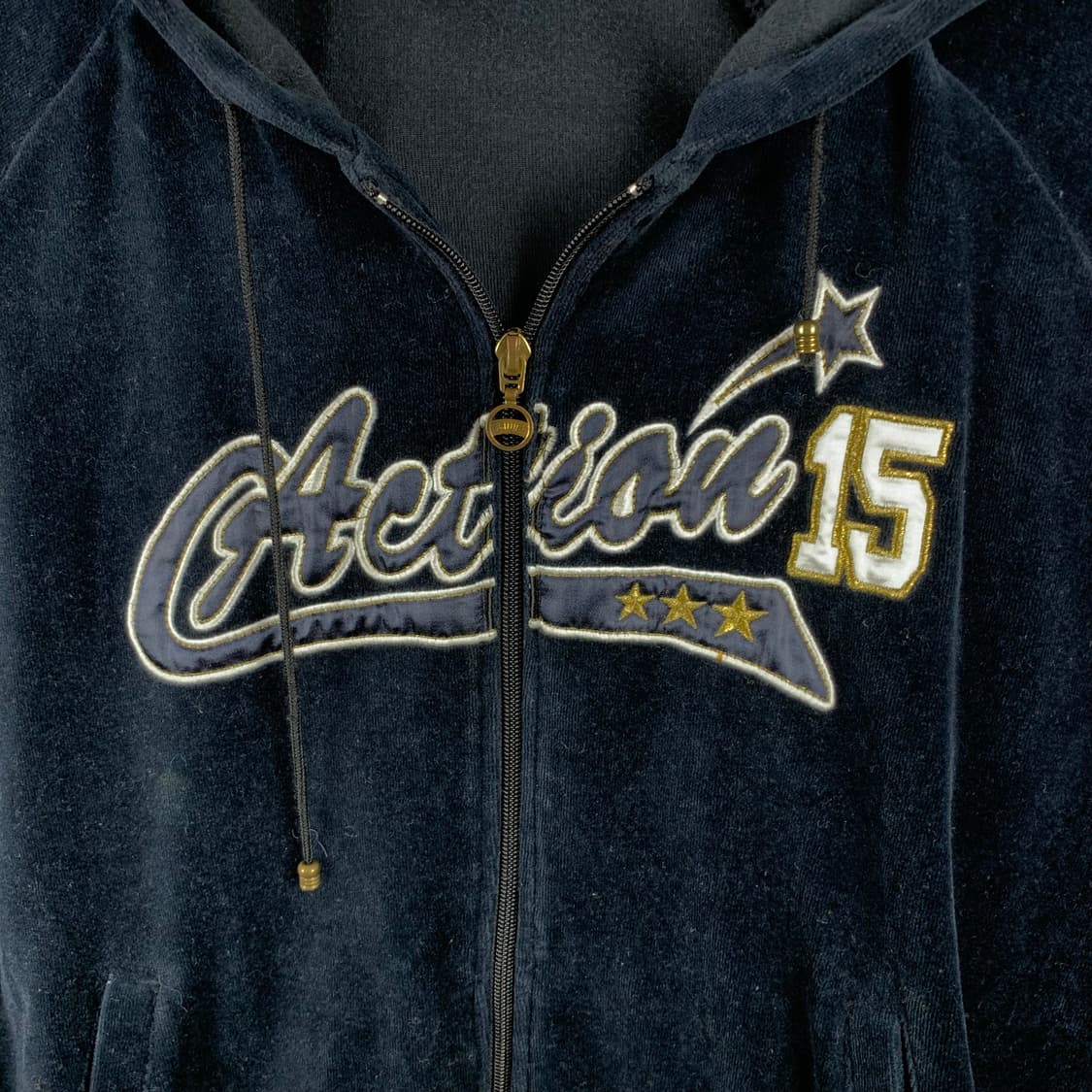 Vintage 빈티지 y2k 와투케 벨루어 후드집업 상품이미지4