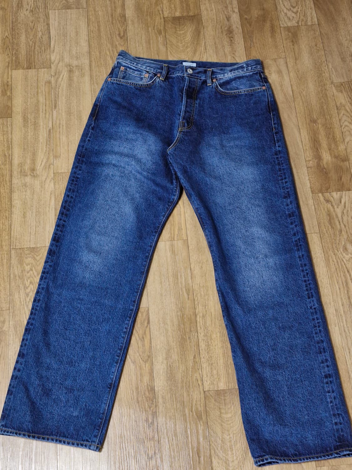 [3] 우드비 25ss 5P 셀비지 레귤러 스트레이트 데님 빈티지블루 상품이미지7