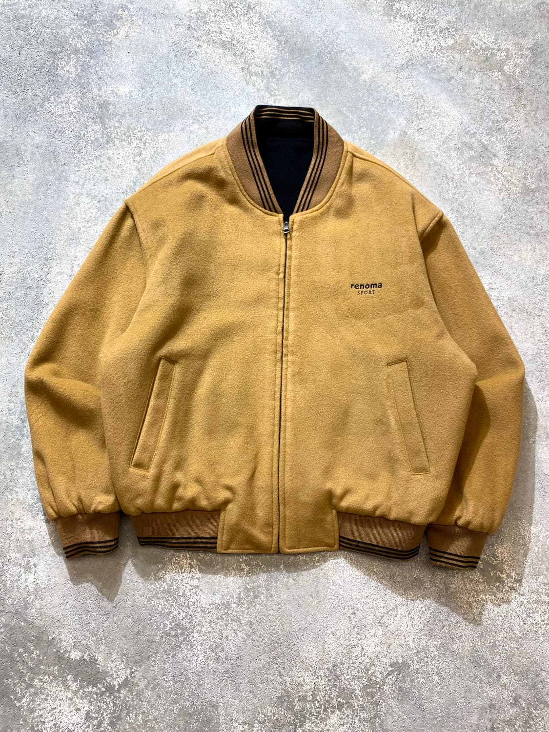 [M] 90s renoma sport 레노마 리버서블 울 블루종 상품이미지1