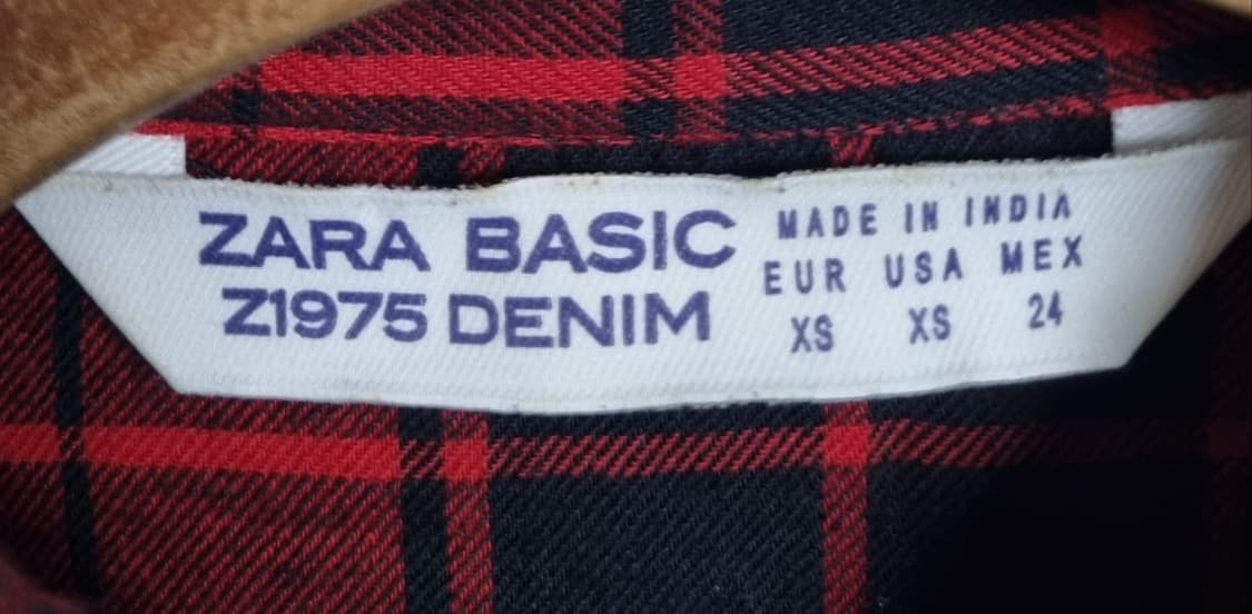 XS ) ZARA 자라 레드 체크셔츠 상품이미지4