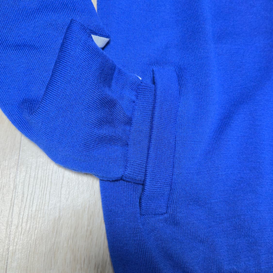 XL) 아디다스 골프 블루 삼선 니트 가디건 자켓 상품이미지8