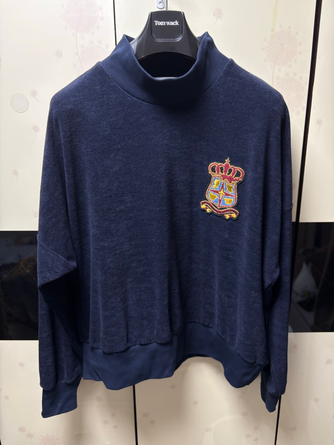 [XL] Thames 탬즈 테리 터틀넥 navy 상품이미지5