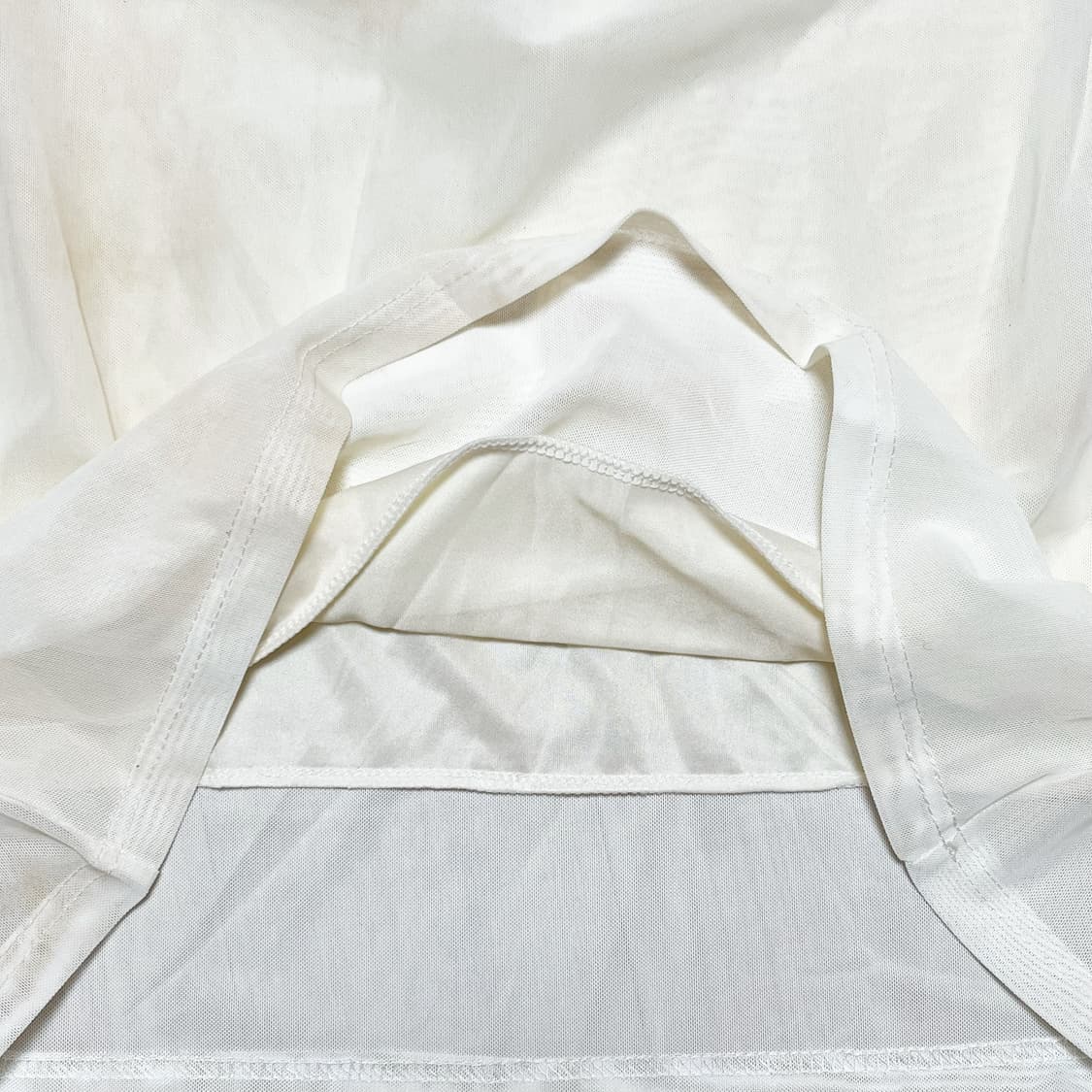 cowl neck mesh sleeved dress top_ivory 상품이미지8
