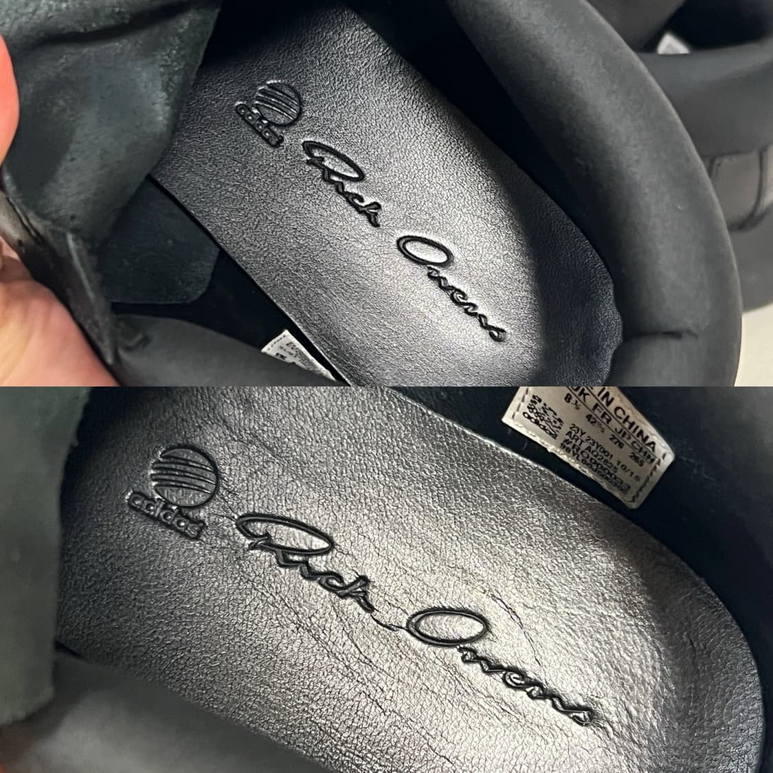 릭오웬스 아디다스 러너 레더 트리플 블랙 상품이미지6