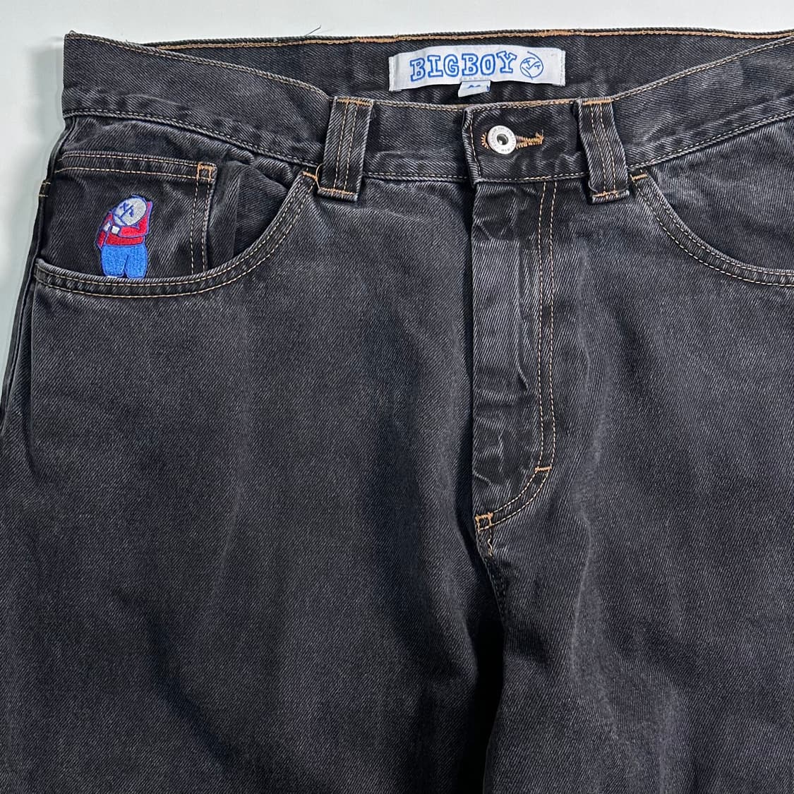 폴라 스케이트 빅보이 흑청 와이드 팬츠 상품이미지3