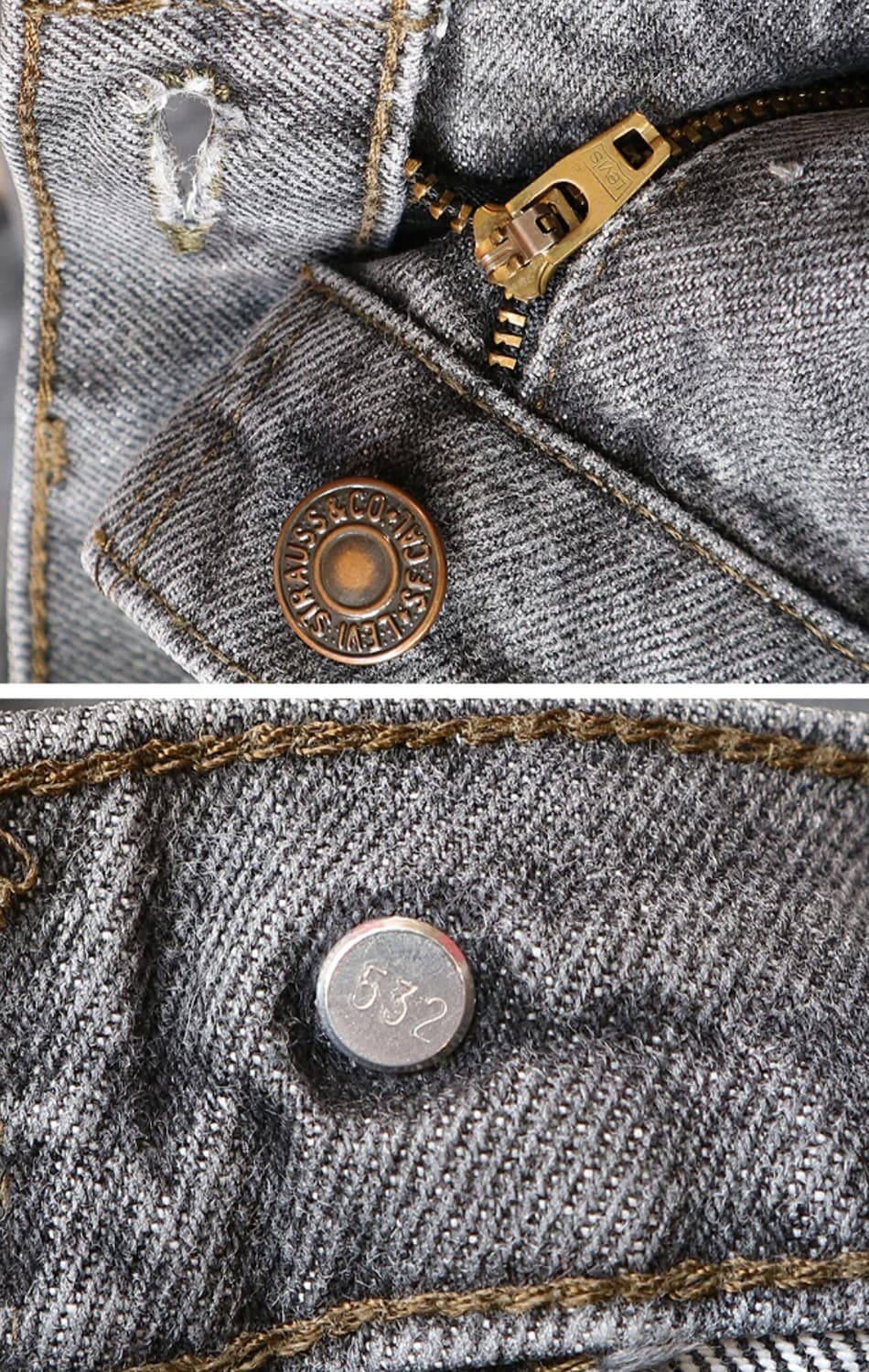 미국산 80~90s levis 리바이스 505 블랙 그레이데님 상품이미지9