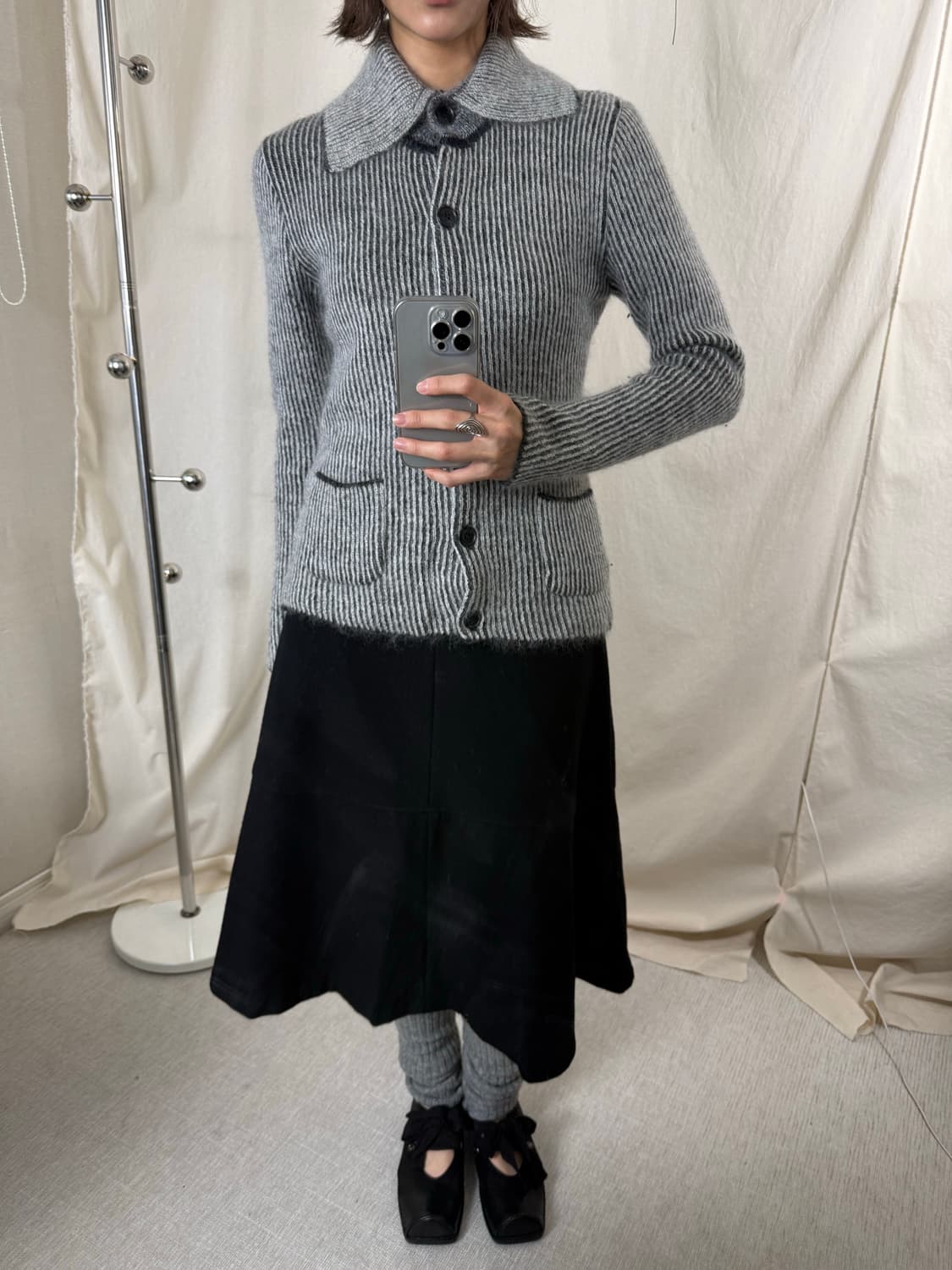 Untitled 카라 니트 가디건 (JPN) 상품이미지3