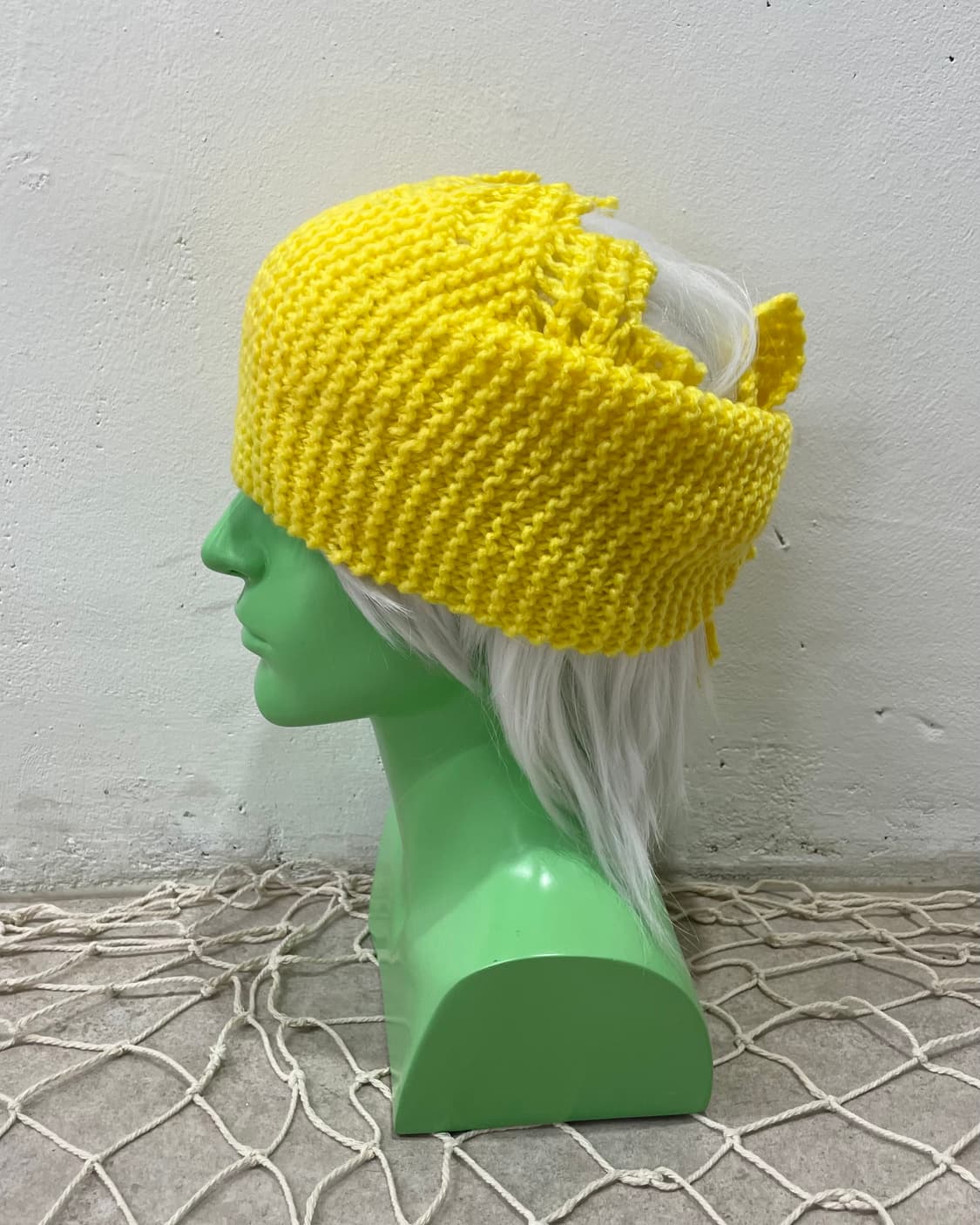  yellow knit crown scarf  상품이미지3