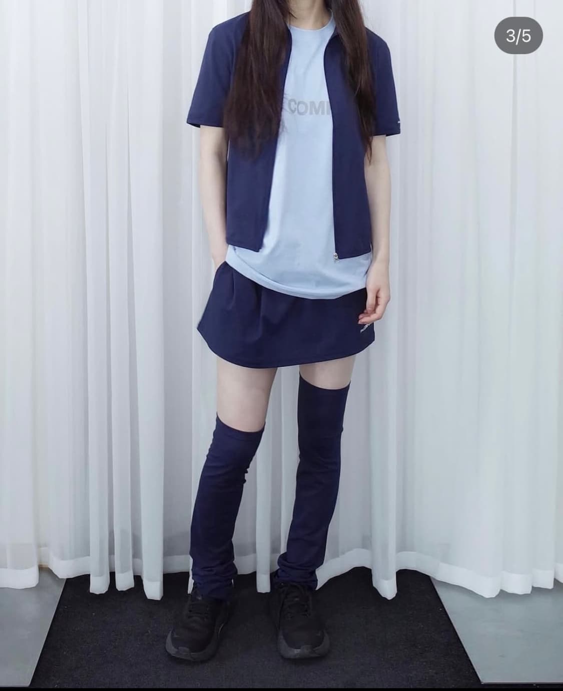 지초이 컴포트 25-002 미니스커트 블랙 상품이미지2