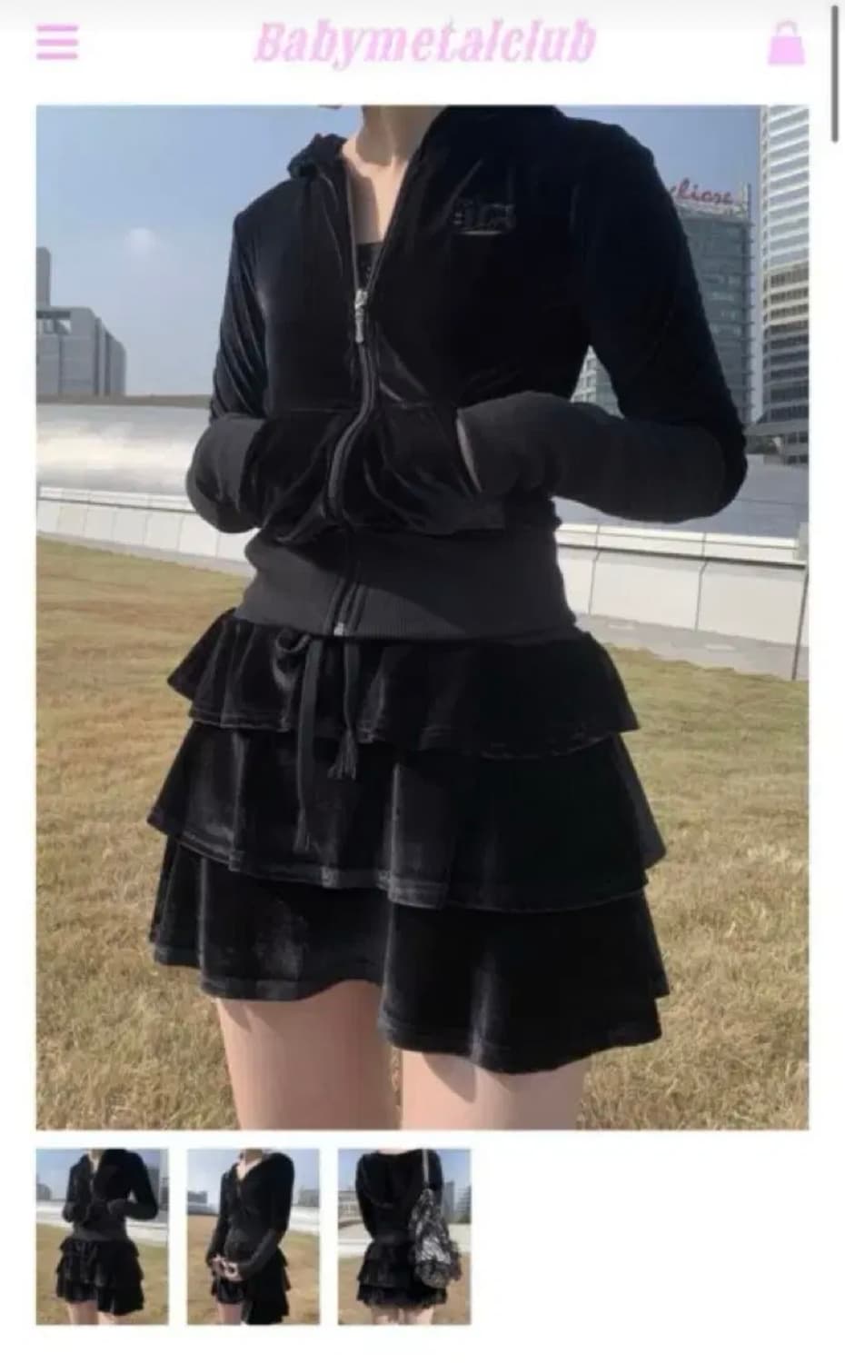 베메클 셋업 상의 블랙 상품이미지1