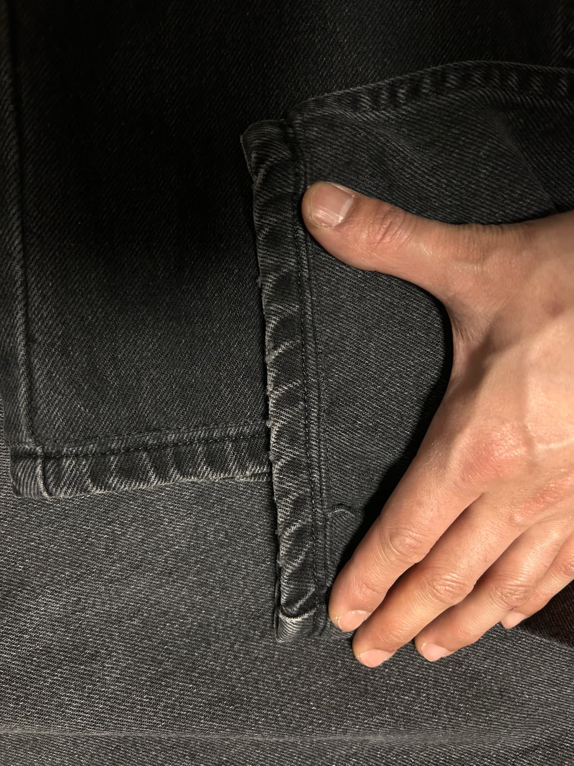 90s미제usa리바이스505 흑청 오렌지탭36/36 상품이미지4