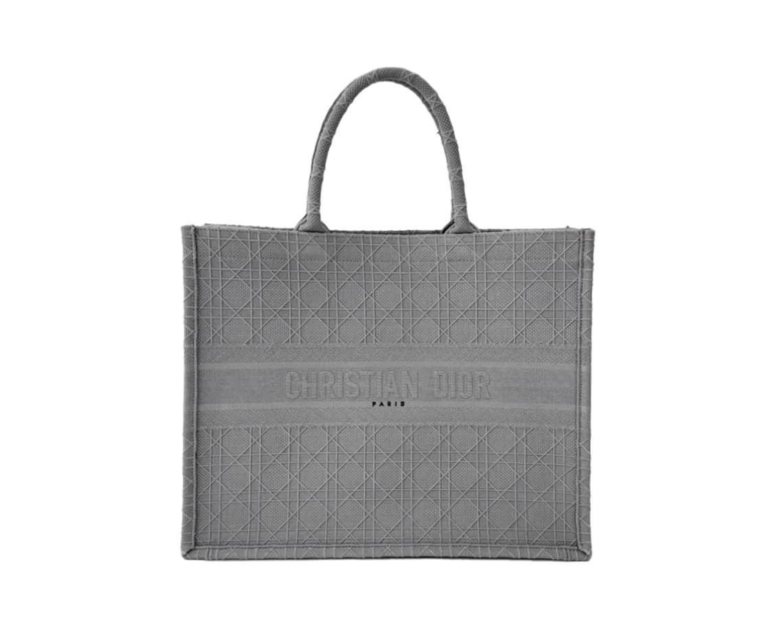 [L] Dior 디올 여성 북토트 까나쥬 캔버스 토트백 라지 그레이 상품이미지1