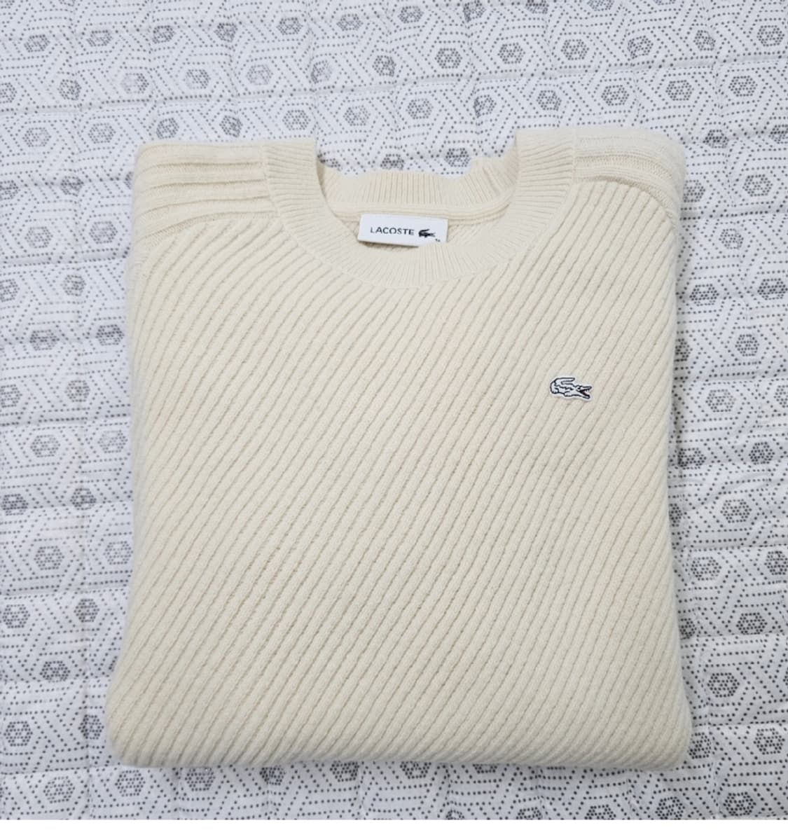 라코스테 아이보리 리브 니트 95 상품이미지6
