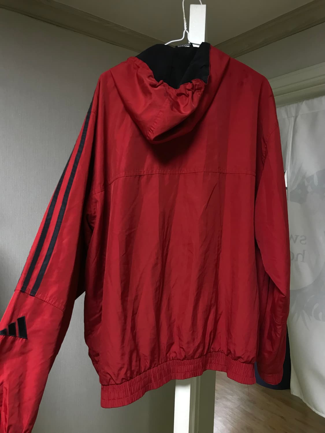 아디다스 빈티지 삼선 후드 바람막이 자켓 상품이미지3