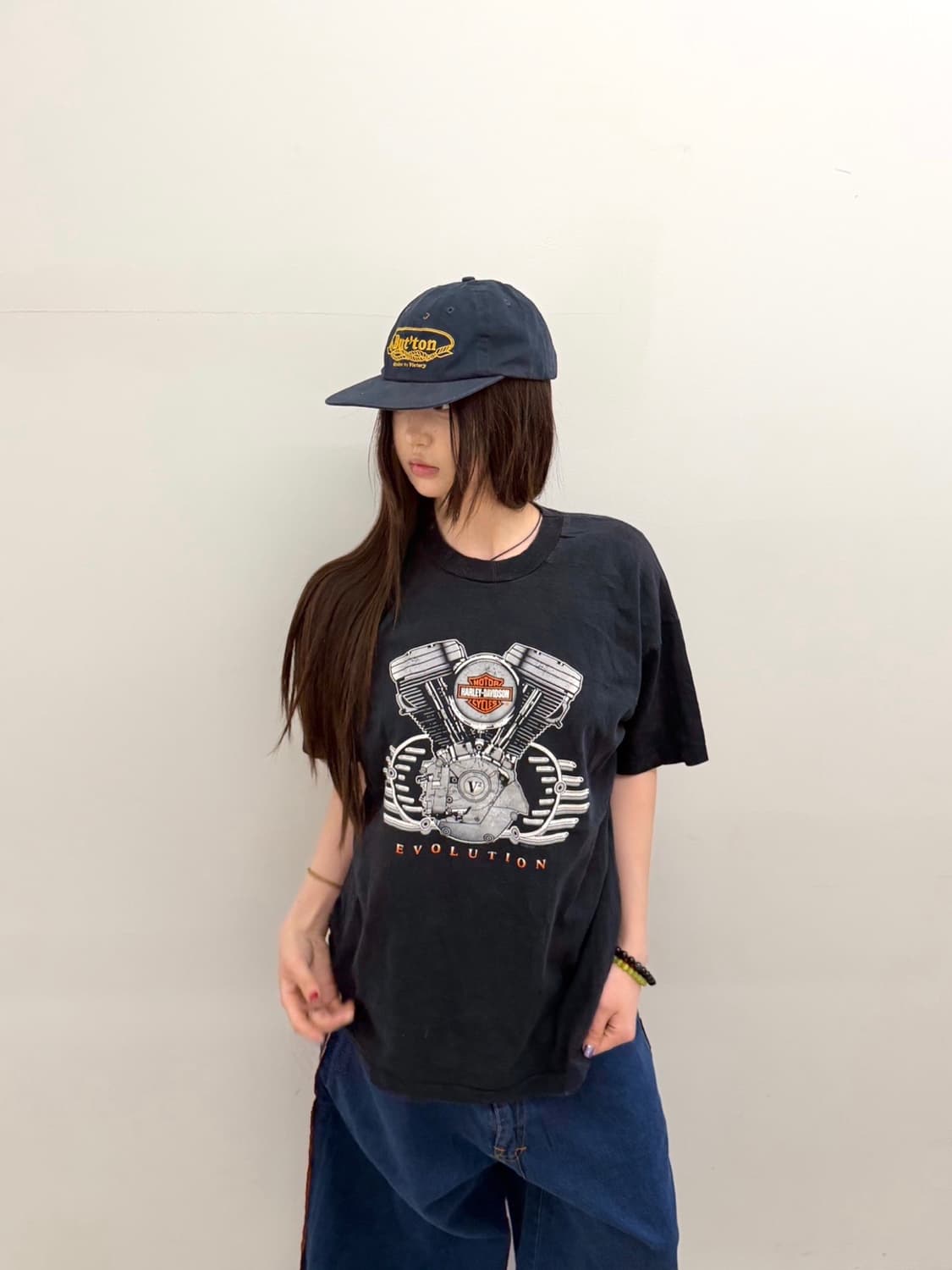 할리데이비슨 프린팅 반팔 블랙 상품이미지1