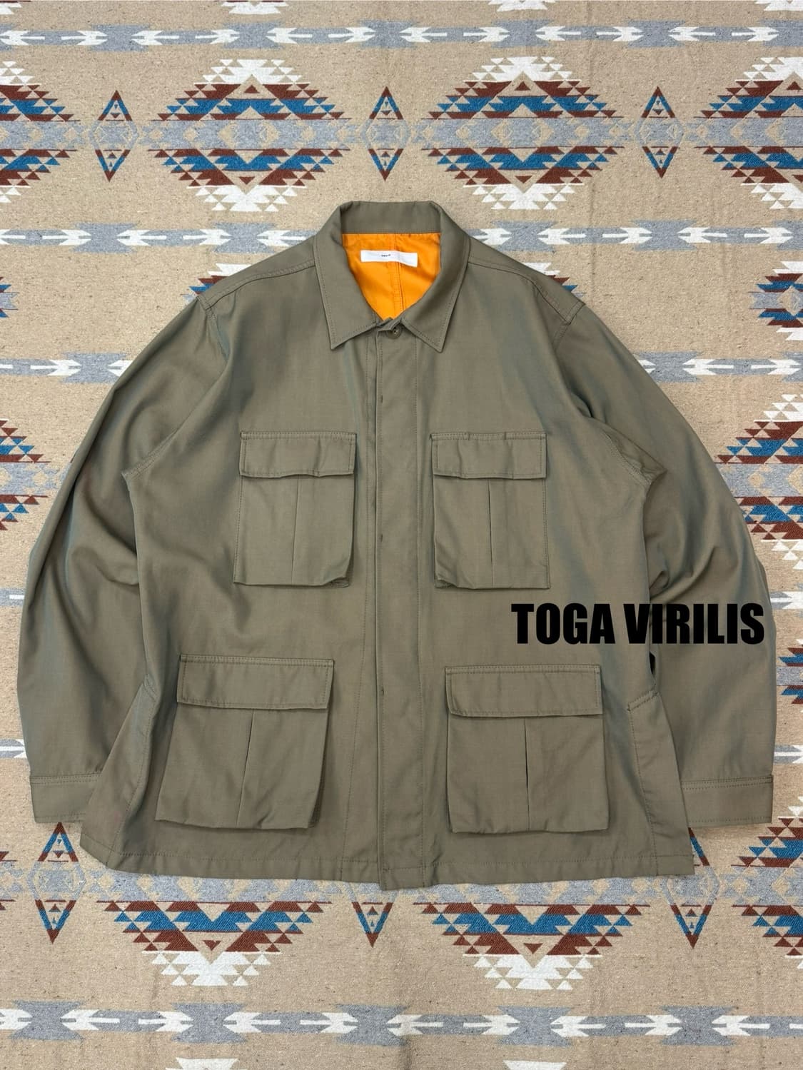 [48][L] 토가 비릴리스 샴브레이 트윌 블루종 자켓 상품이미지1