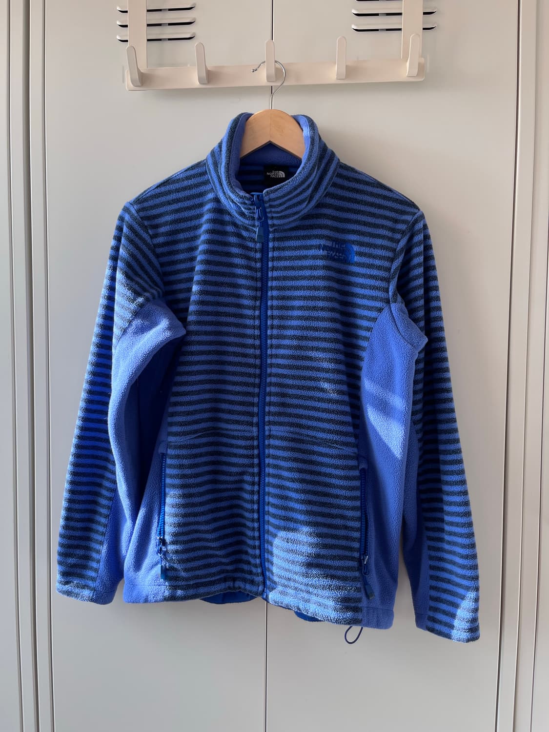 노스페이스 블루 스트라이프 후리스 집업 상품이미지5