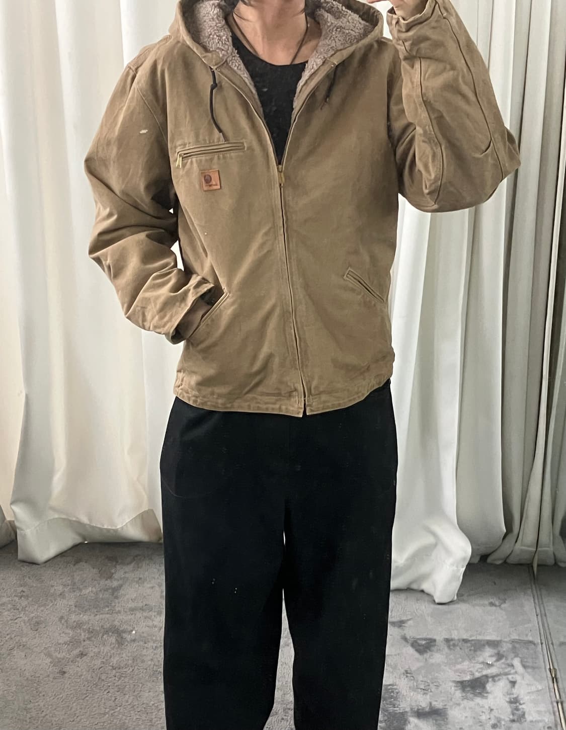 칼하트 J141 쉐르파 시에라 후드 자켓 M 상품이미지7