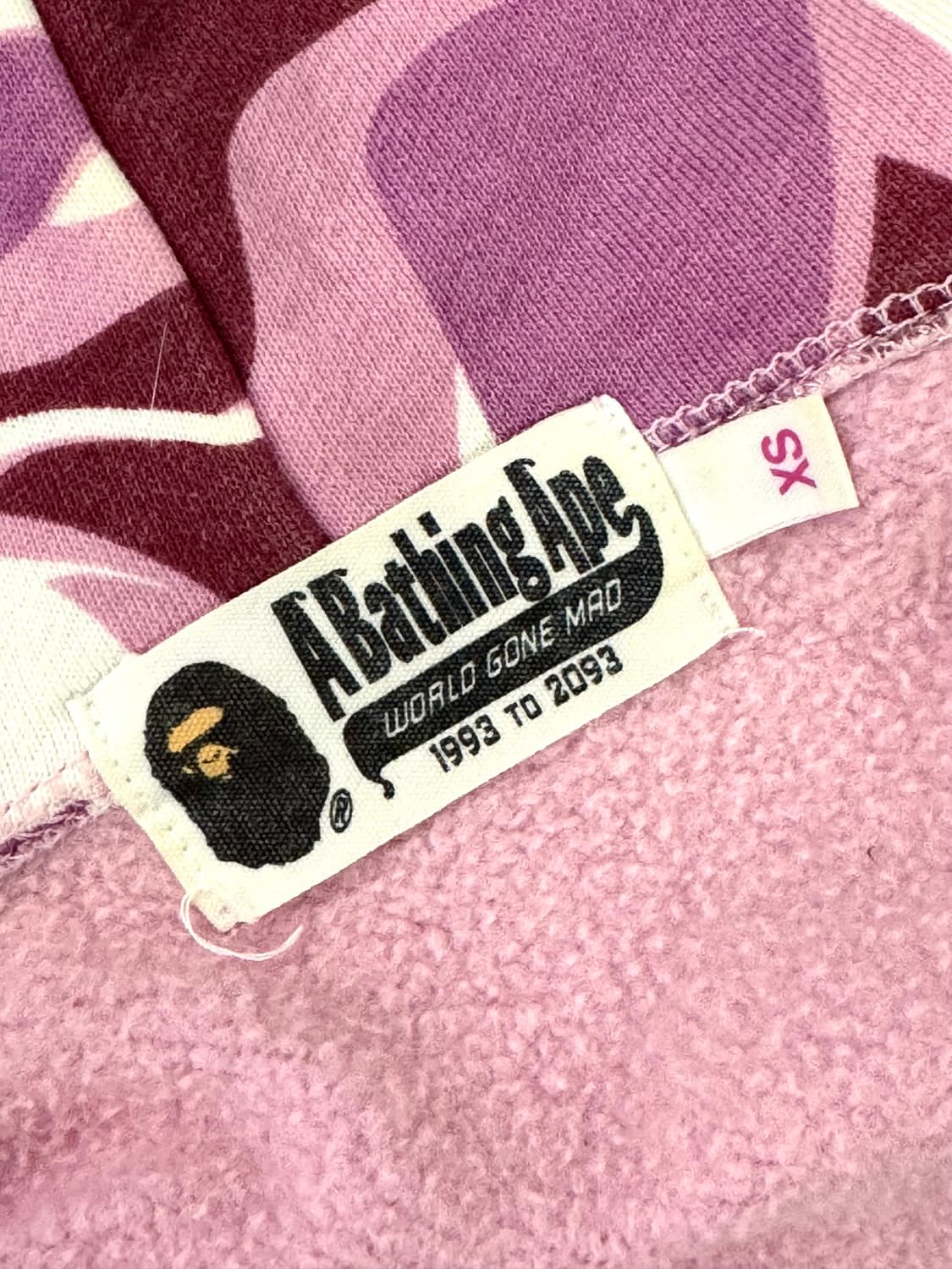 베이프 핑크카모 후드집업 XS (m) 상품이미지5