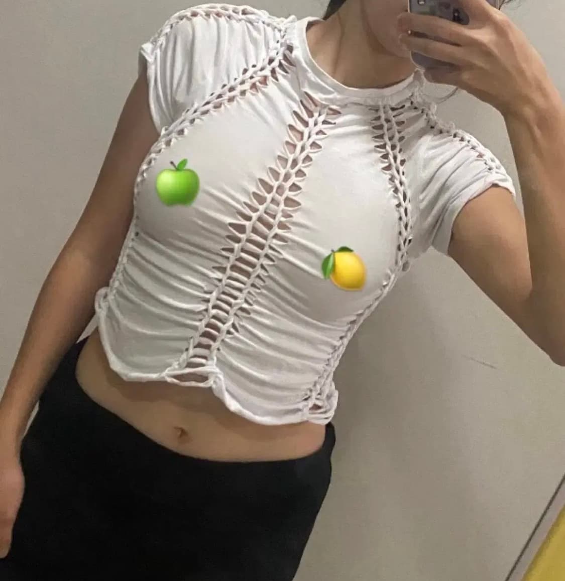 white crochet top 꼬임반팔(미스치프/지초이st) 상품이미지3