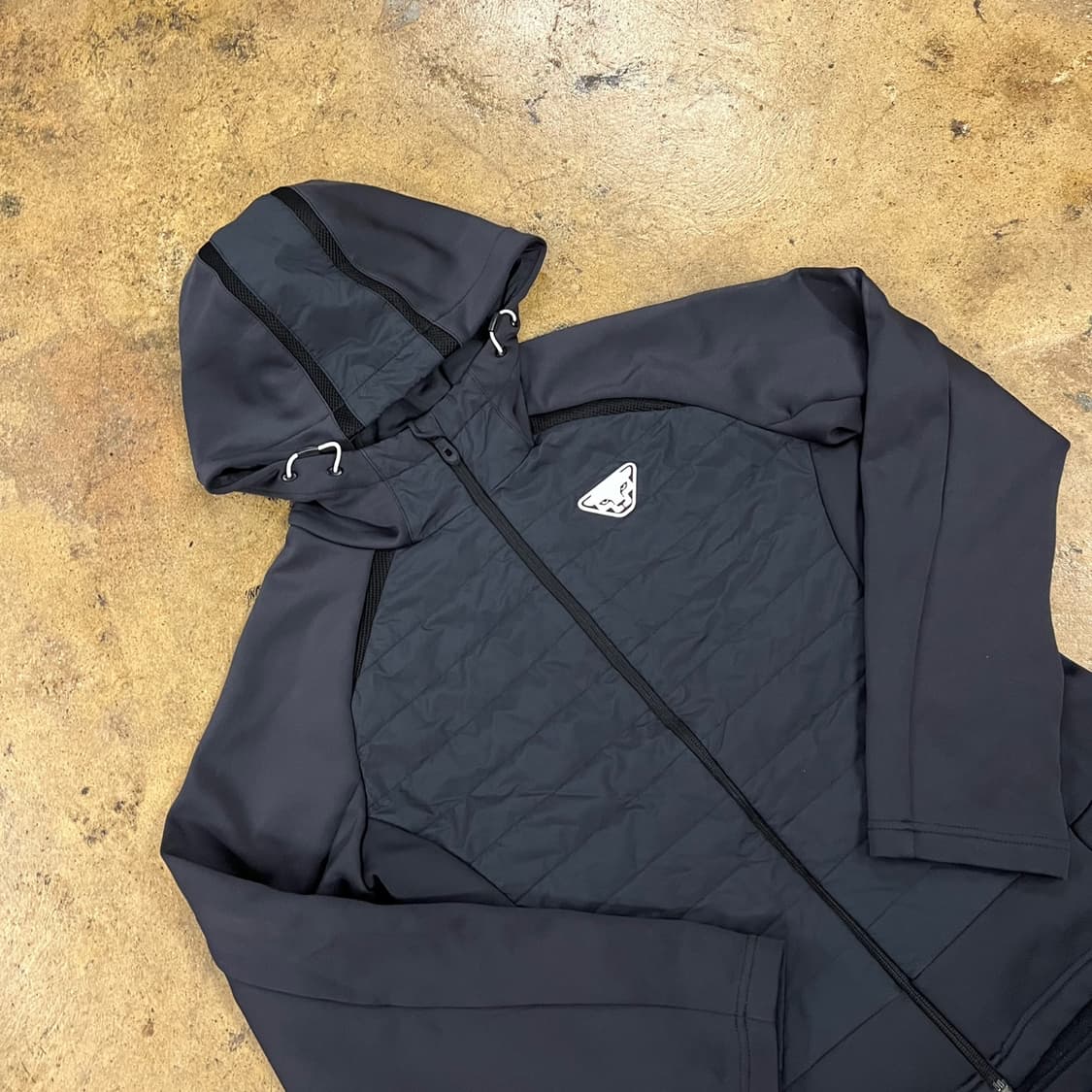 [정품/L] 다이나핏 블랙 후드 퀼팅 자켓 b8 상품이미지1