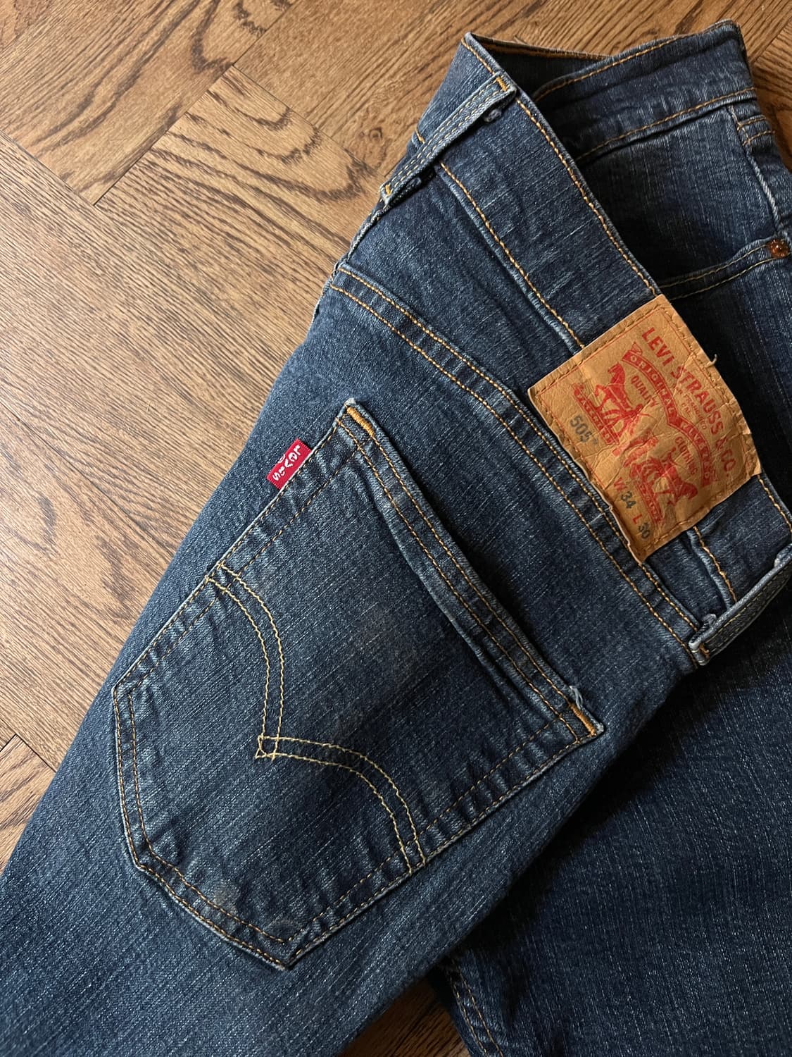 [34]리바이스 505 빈티지 워싱 스트레치 데님 팬츠 상품이미지5