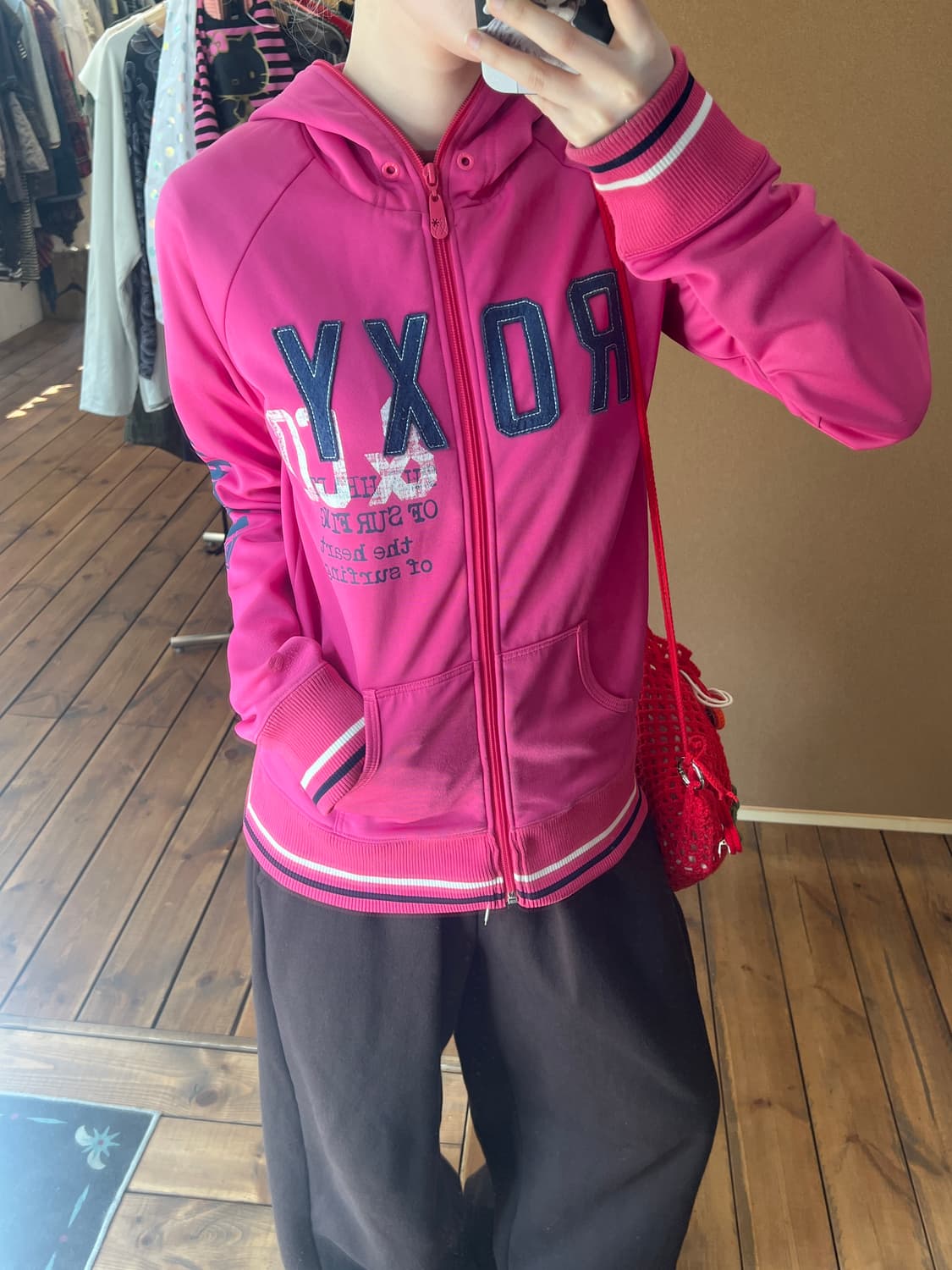 Roxy 딥핑크 후드집업 상품이미지1