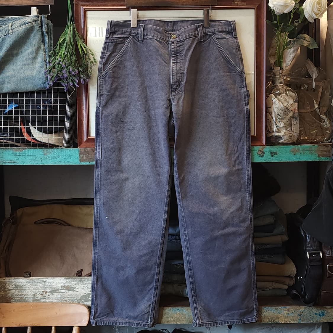 칼하트 싱글니 카펜터 워크팬츠 퍼플 36x32 상품이미지1