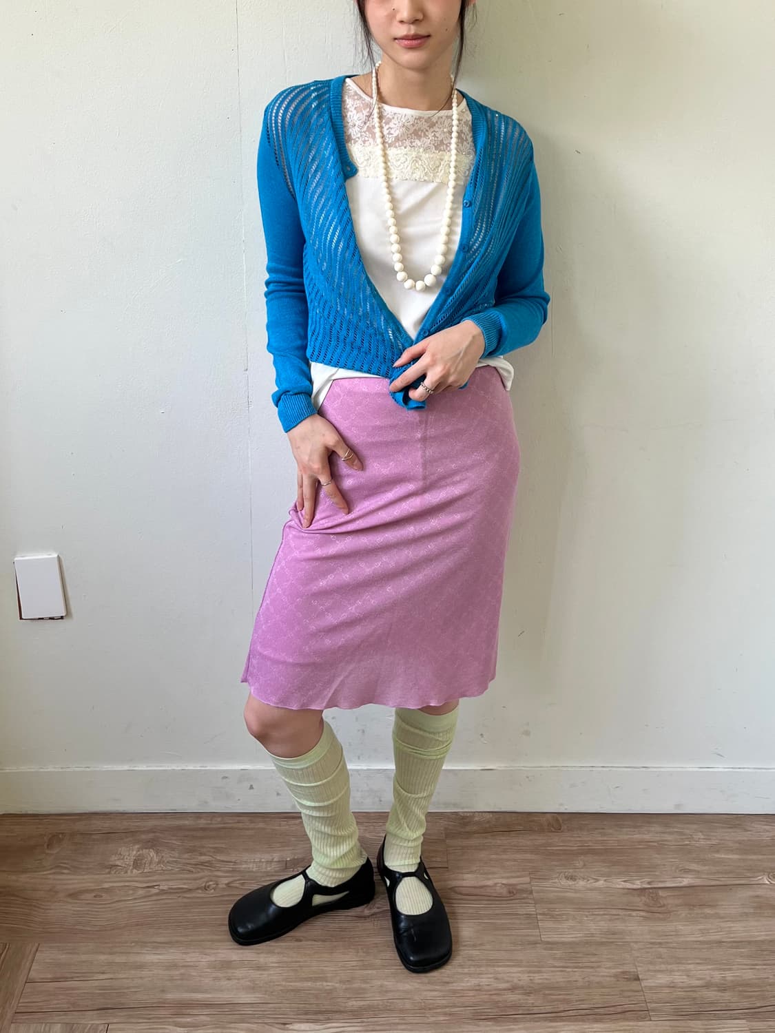 StyleNote 블루 시스루 가디건 상품이미지7