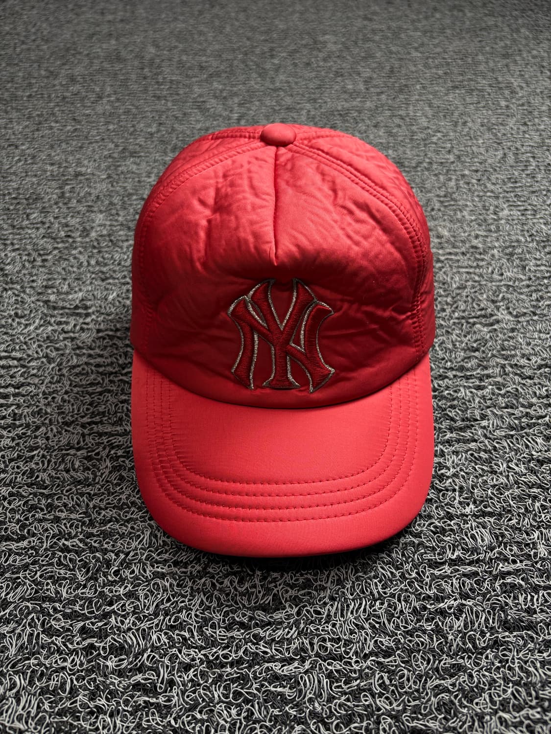 MLB 뉴욕 양키스 빅로고 사틴 레드 베이스볼 캡 1922 상품이미지2