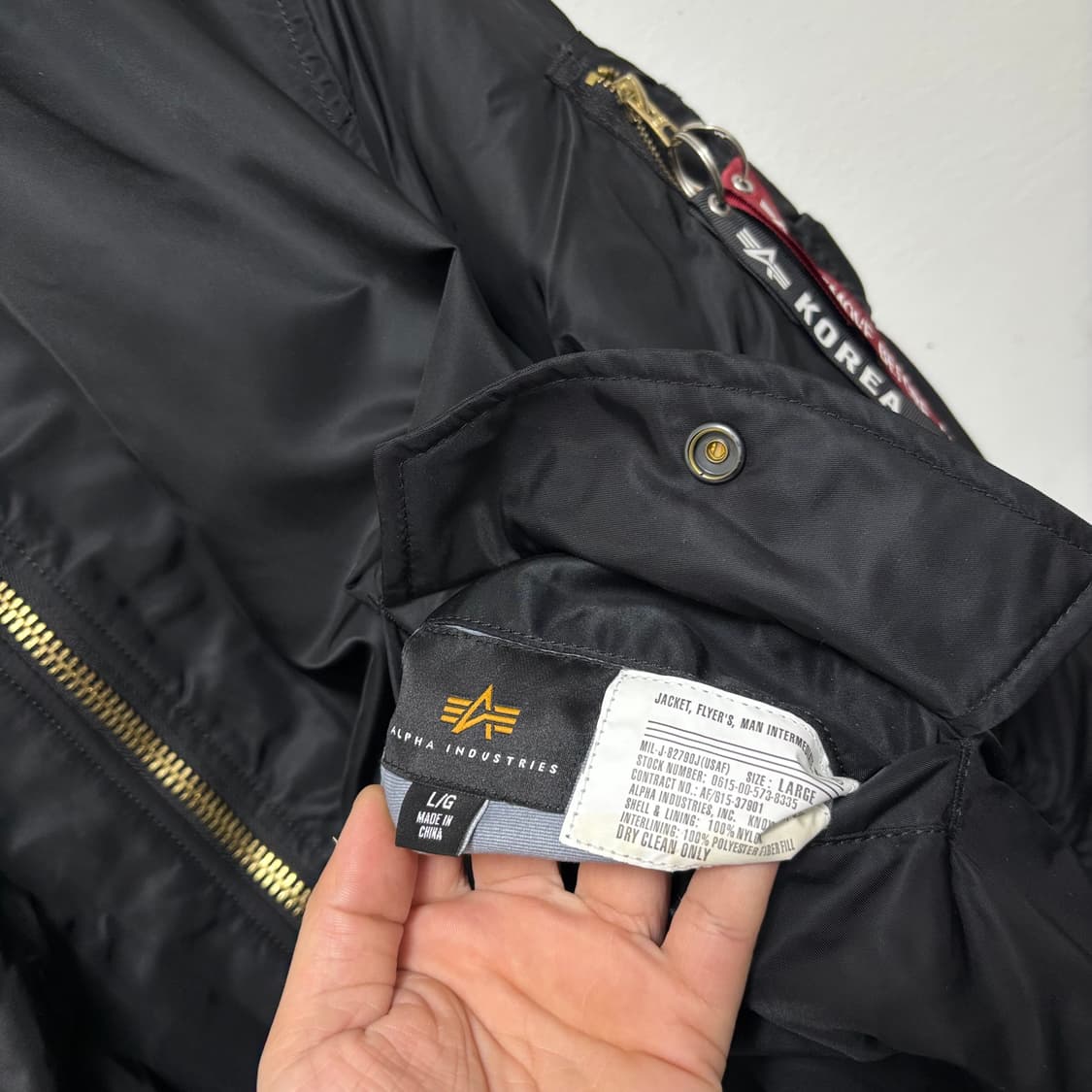 알파인더스트리 블랙 MA-1 항공 점퍼 상품이미지5