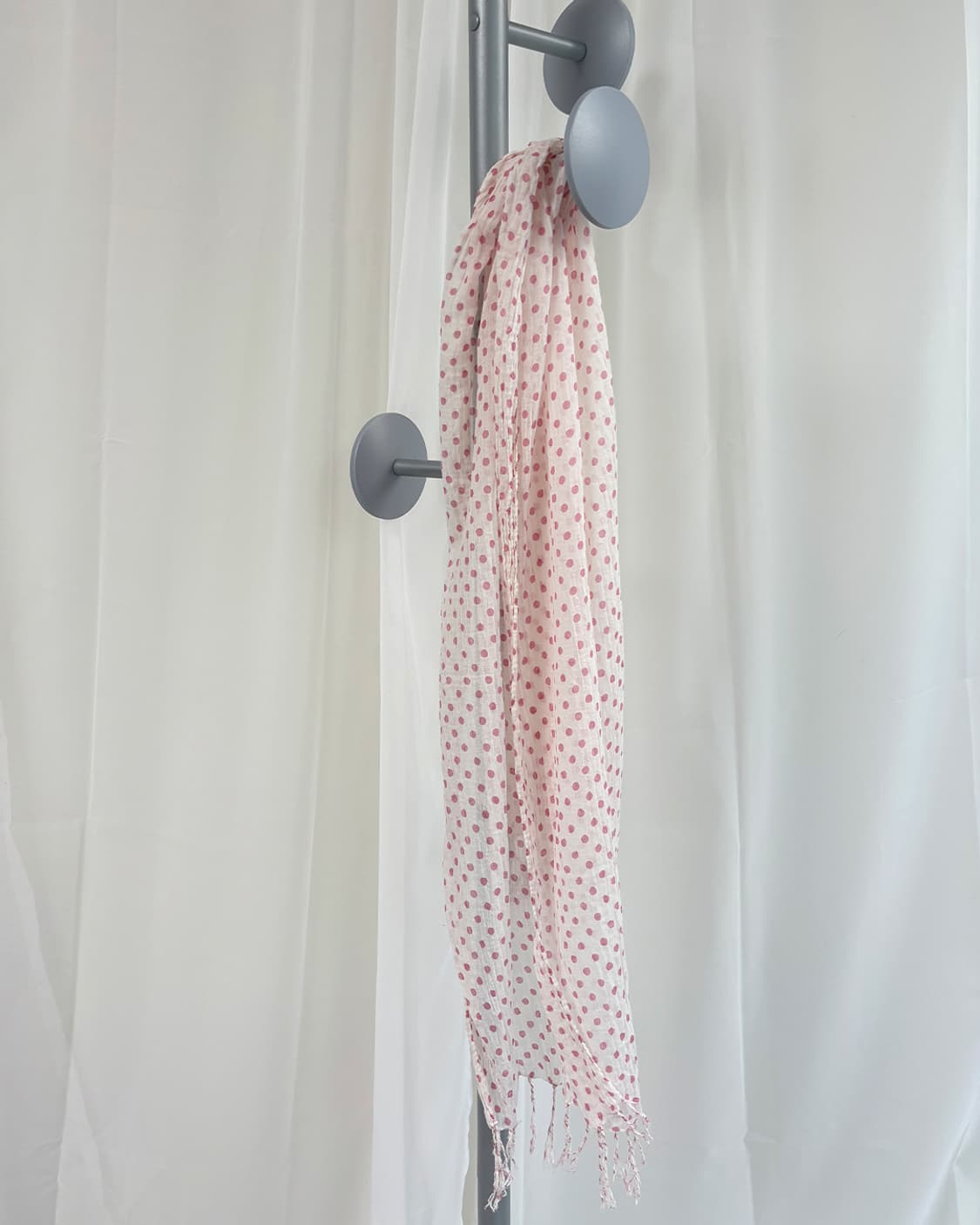 바하 핑크 땡땡이 레트로 스카프 상품이미지3