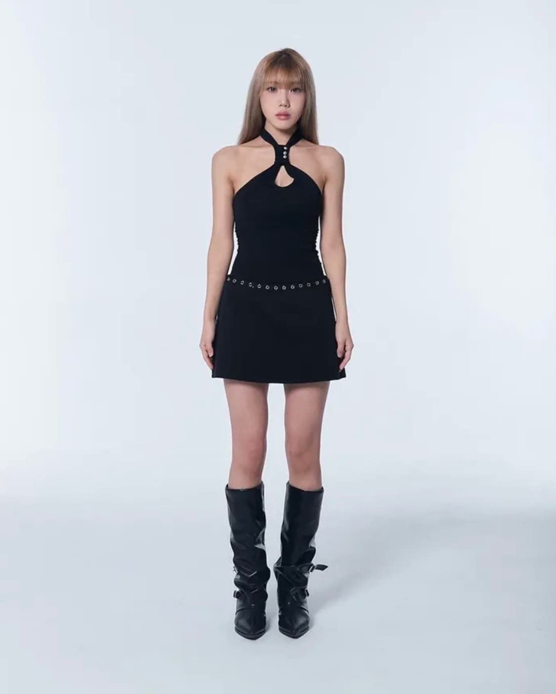 브리즈워크 블랙 아일렛 미니 스커트 S 상품이미지4