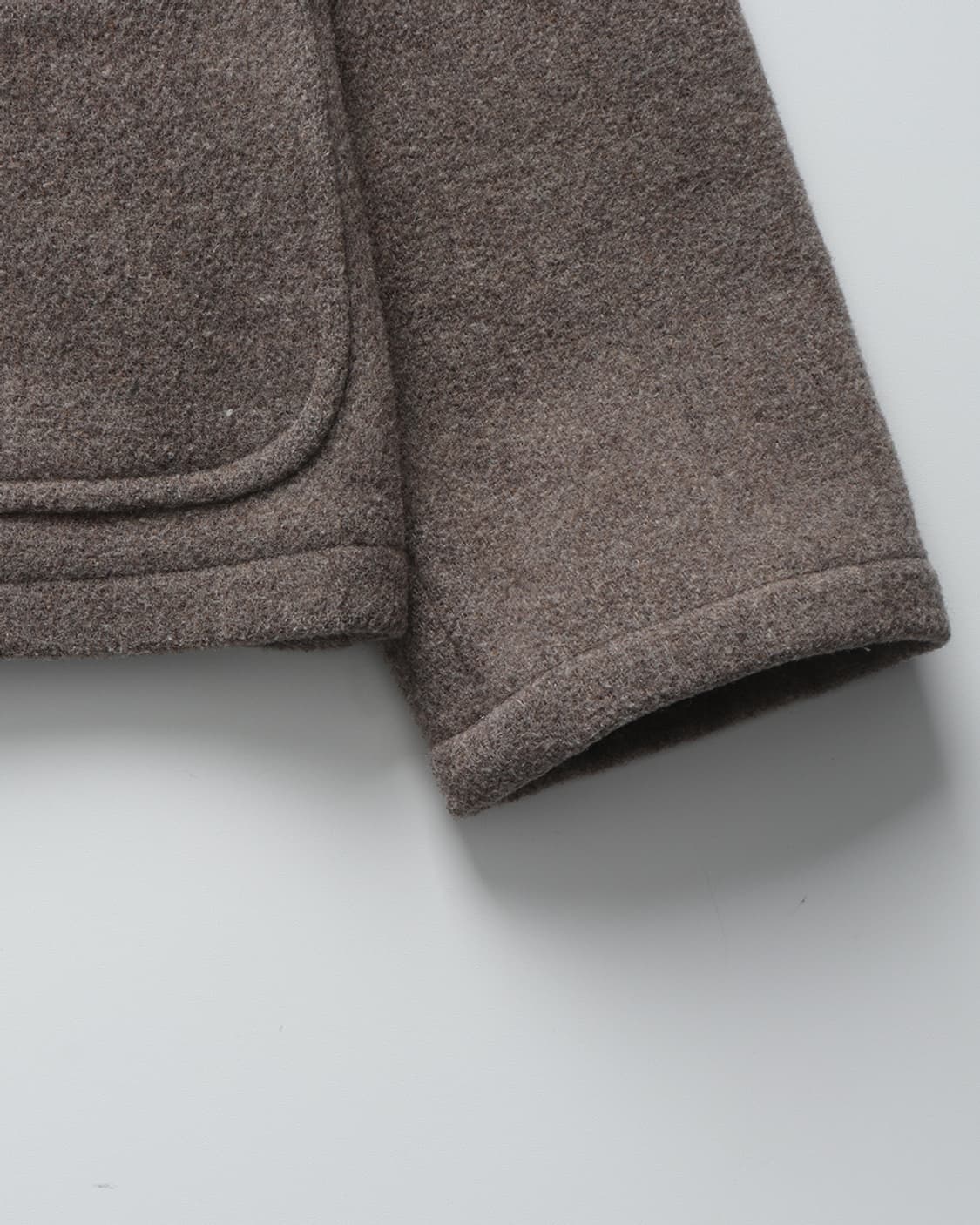 DANTON Light Collarless Wool Pile Jacket 상품이미지9