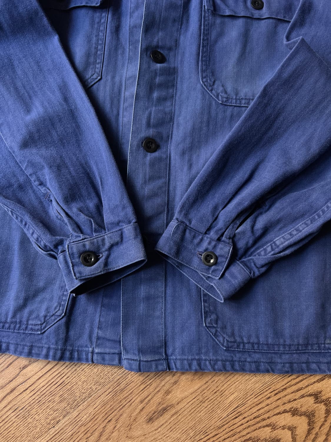 [M]90's 빈티지 4포켓 HBT 프렌치 워크 자켓 상품이미지5