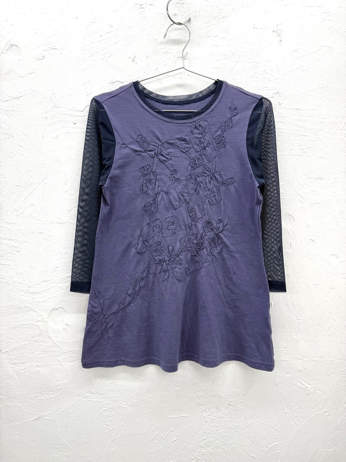 gianni lo giudice 셔링 스티치 메쉬 탑 상품이미지1