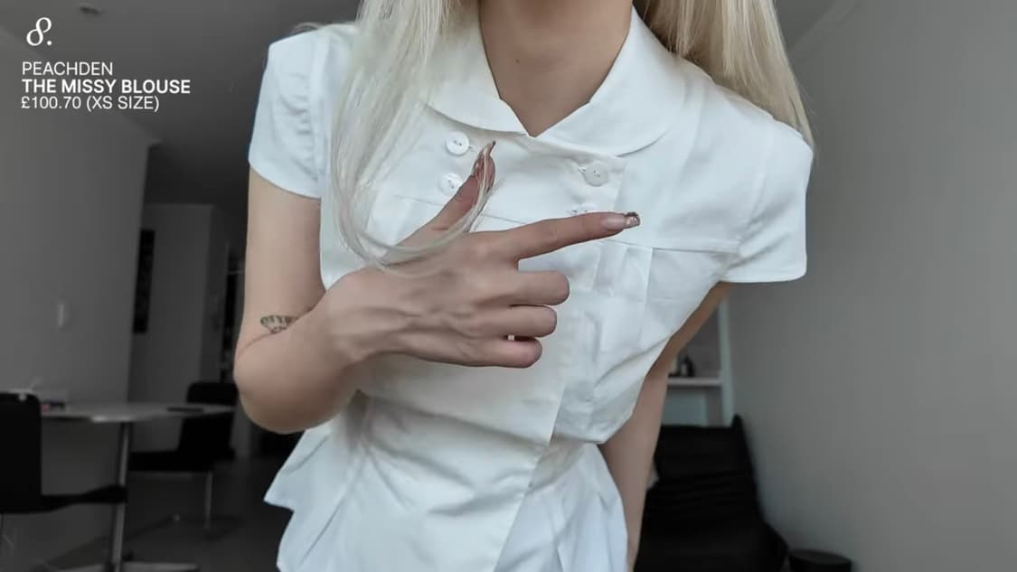 피치댄 블라우스 xs 상품이미지2